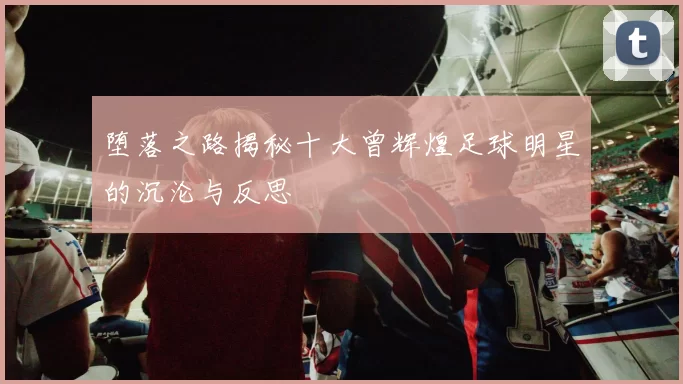 堕落之路揭秘十大曾辉煌足球明星的沉沦与反思